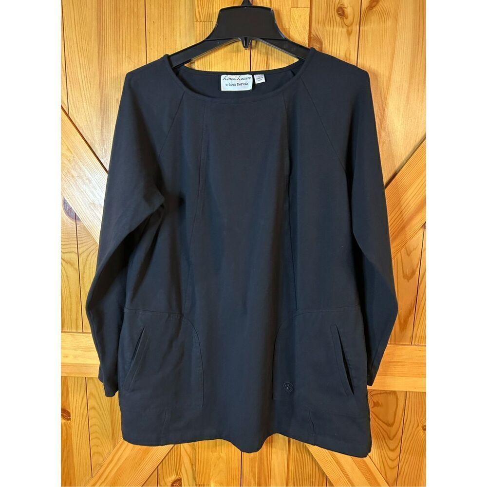 Linea Leisure by Louis Dell'Olio Black Dress Size Large (0485)